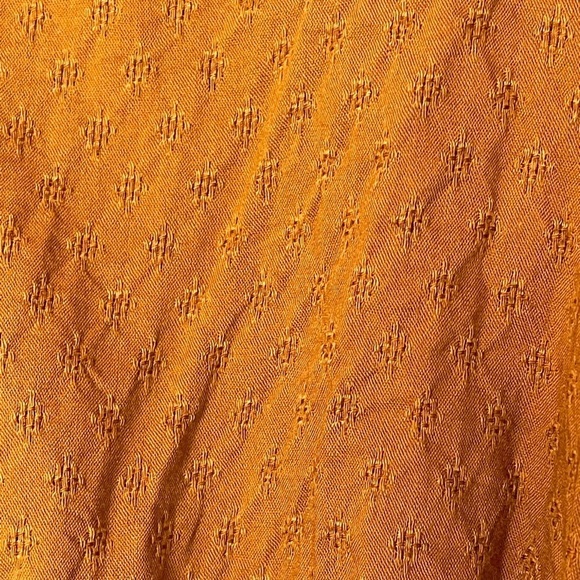 Universal Thread Rust Peplum Linen Bishop 3/4 Sleeve Blouse Top Size Medium - Picture 4 of 11